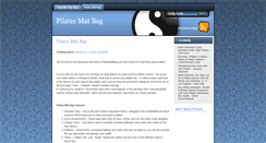 Desktop Screenshot of pilatesmatbag.com
